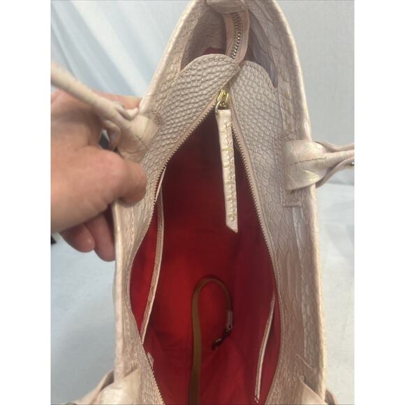 Dooney & Bourke Large Zip Tote Woman's Bag Blush Embossed Leather Old Money - Picture 10 of 13